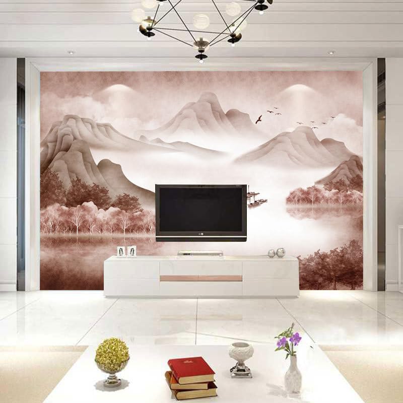Papier peint intissé 3D effet relief paysage créatif rétro 150cm×105cm