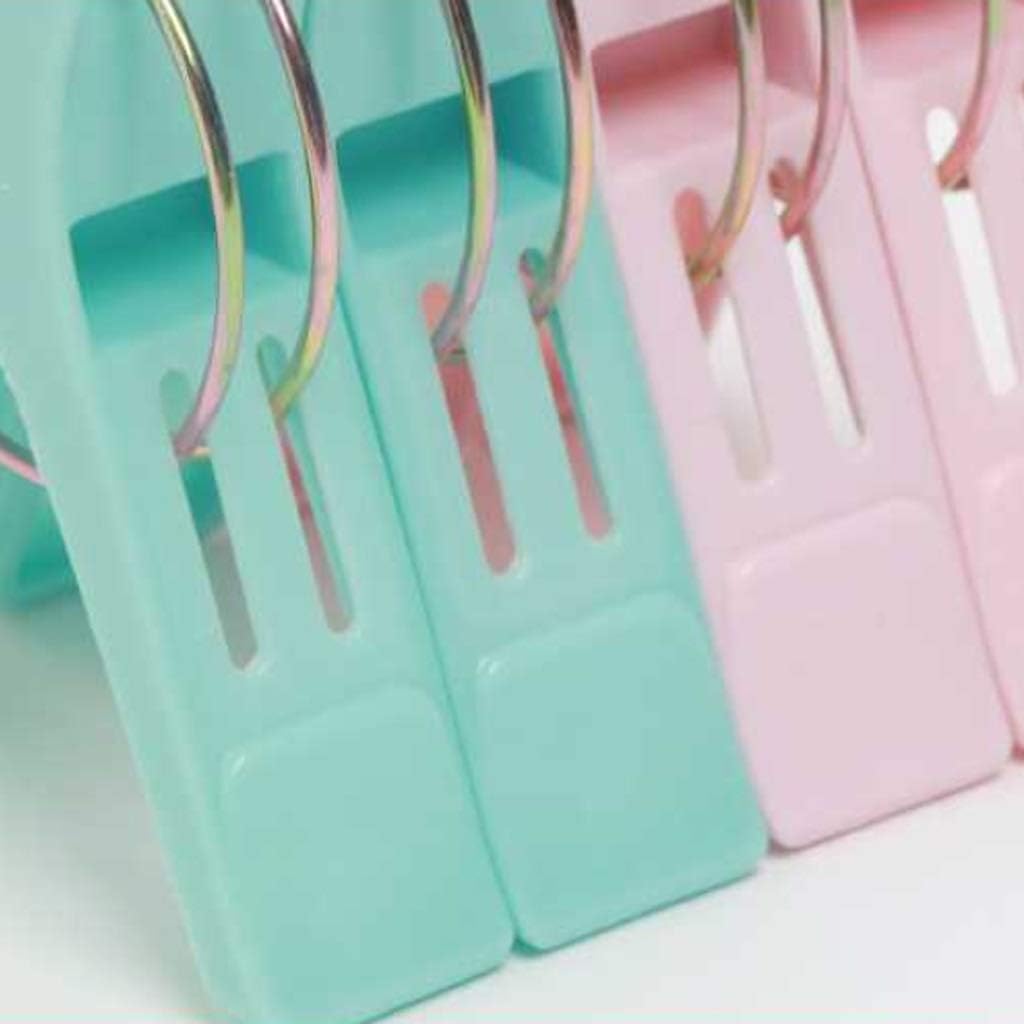Clothespins for Drying Clothes on Bamboo Poles with Fixed Mosquito Nets, Plastic Household Multifunctiol Windproof Clips and Cool Clothespins