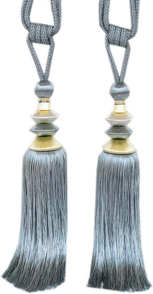 Creative 1 Pair Luxurious Tassel Curtain Buckle Tieback Decorative Curtain Rope Tiebacks Tassel Curtain Holdbacks Drape Tiebacks Rope for Living Room & Bedroom (Jujube red)