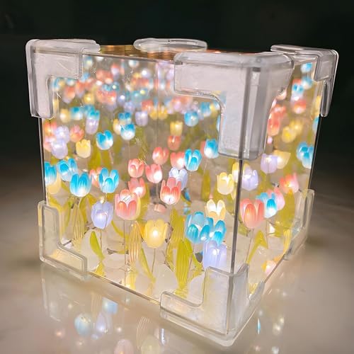 DIY�`���[���b�v�L���[�u�~���[�����v�A21�̉�LED���������v�A2�C��1�~���[&�e�[�u���I�[�i�����g �Q�� ���r���O���[�� �f�X�N�g�b�v���� �a�����M�t�g(�p�[�v���`���[���b�v)(�J���t��)