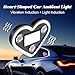 Car LED Ambient Light - Solar-Powered Heart-Shaped LED Neon Light, IP65 Waterproof Car Decor, Switchable Modes, Romantic Cars, Romantic Ambient Lighting for Couples (Pink 2pcs)