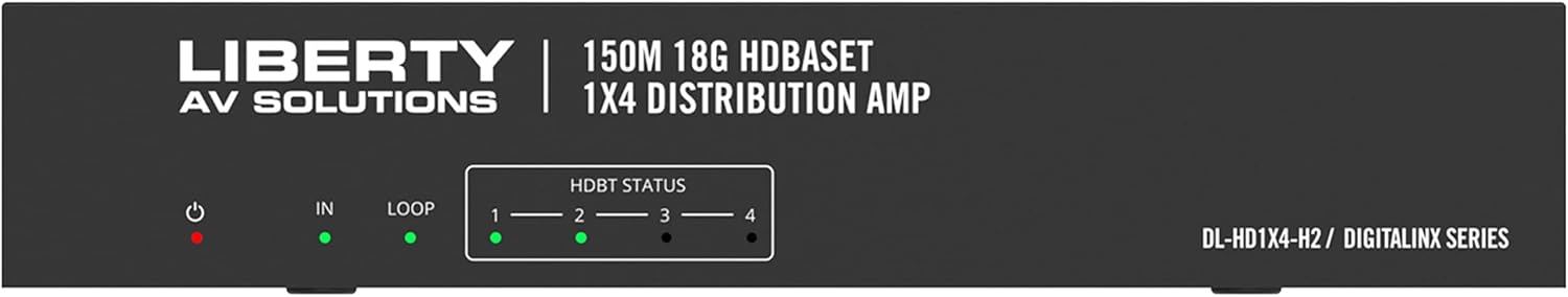 DL-HD1X4-H2 Compatible with HDBaseT, 1 x 4 18G Distribution Amp/Splitter