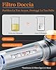 Soffione Doccia con Filtro, Anticalcare 3 Tipi di Getto, Alta Pressione , Doccino Pressurizzato, SPA , Risparmio Idrico