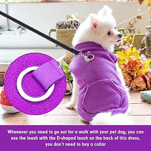 Expawlorer Polar Fleece Vest Dog Clothes - Fall Dog Sweater Pet Clothing, Warm Soft Pullover Sleeveless Dog Jacket With Small Pocket, Cold Winter Coat For Small Medium Large Dogs (Purple, S) #TOP5