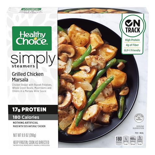 Healthy Choice Simply Steamers Grilled Chicken Marsala, Convenient Microwave...