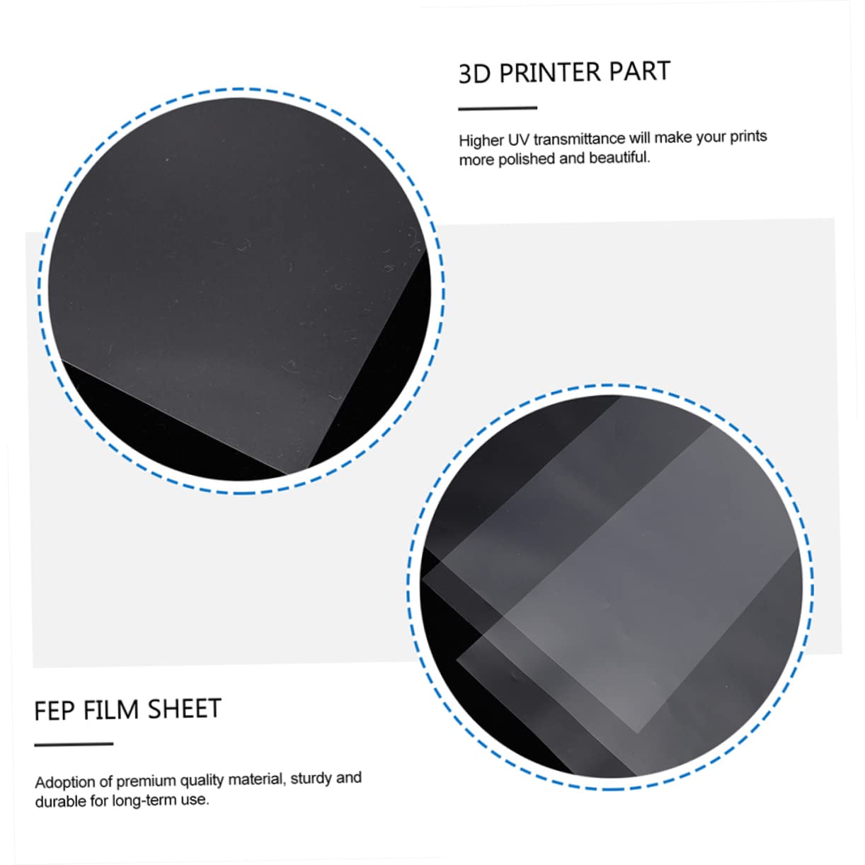 Gatuida 18fogli Pellicola Fep Trasparente Per Stampa Alta Trasmittanza Uv Materiale Resistente e Durevole Compatibile Con Stampanti Standard