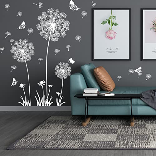 Vinilo decorativo diente de león blanco adhesivo 30x90 cm miniatura 2