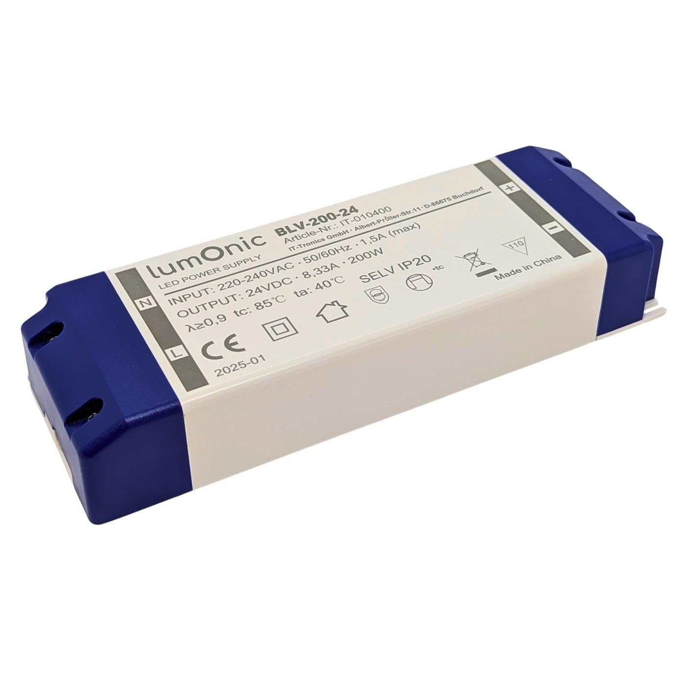 Transformateur LED 24V 200W bloc alimentation 220V input Lumonic - 8