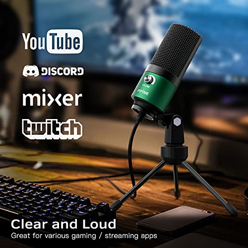 FIFINE USB Gaming Microphone for PC Desktop, PS4 and Mac, Gain Control, External Condenser Computer Mic for Streaming, Podcasting, Twitch, Discord, Green - K669G by FIFINE - Image 5