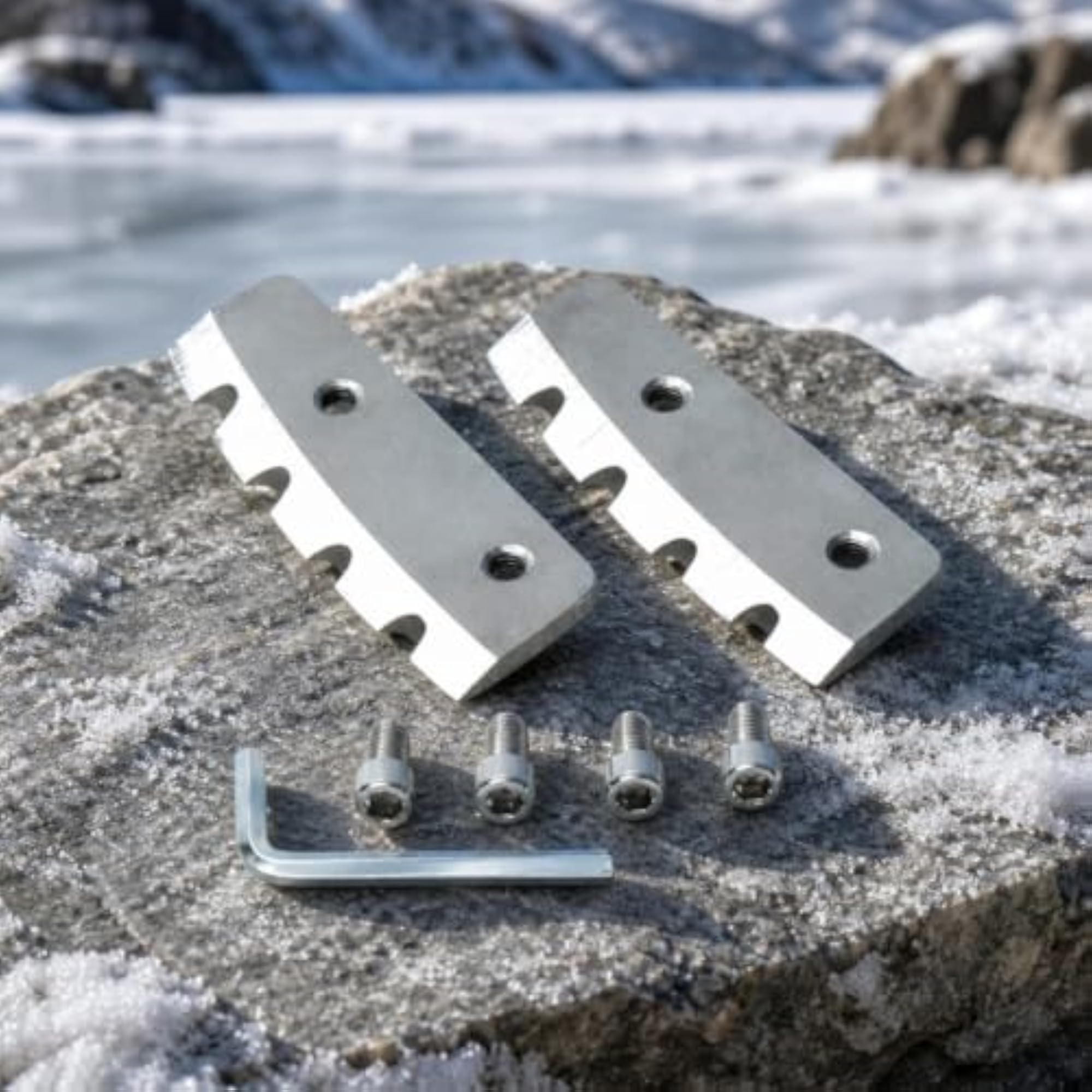 2 Pieces Sharp Serrated Ice Auger Replacement Blade