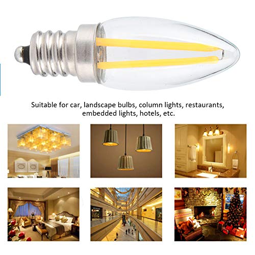 eecoo Dimmable Retro LED Filament Light Bulb, E12 1.5W AC230V Warm White Eye-protection LED Bulbs - Image 2
