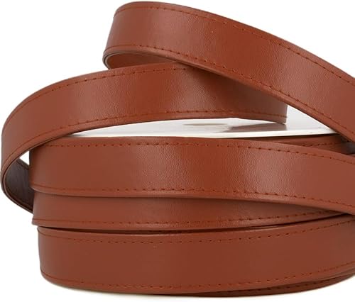 MYMERCERIE Spule 10 m Gurt Kunstleder Braun 25 mm