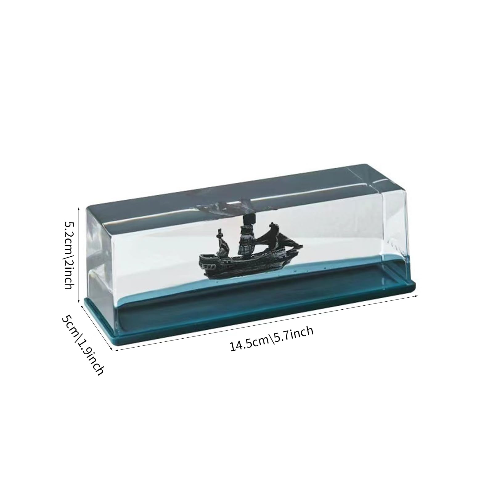 Flacone Liquido per Navi da Crociera, Bottiglia di Fluido di Nave, Decorazione in Acrilico per Nave Pirata, Modello Pirata Ship per Casa, la Decorazione del Tavolo e Auto