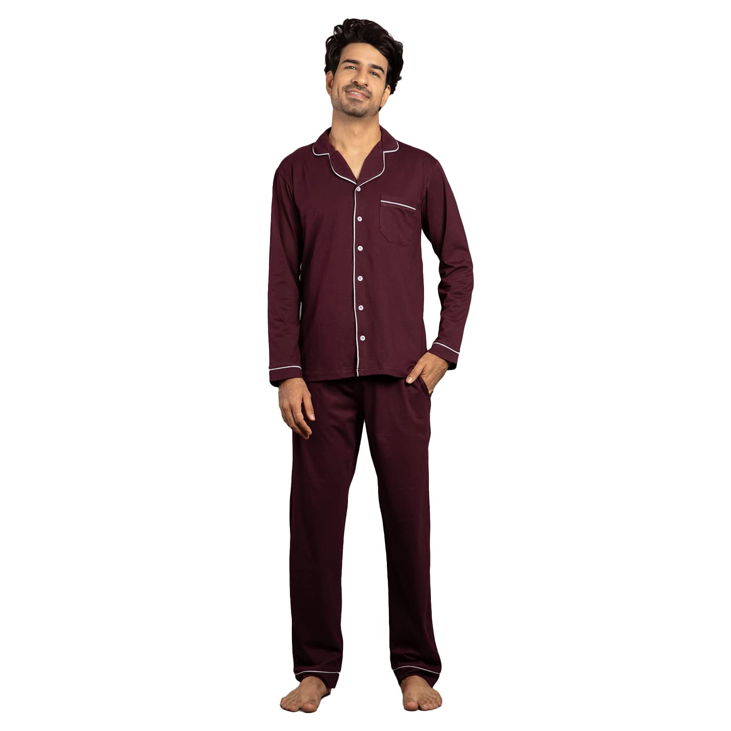 nite flite Sangria Mens 100% Cotton Nightwear-picture-26