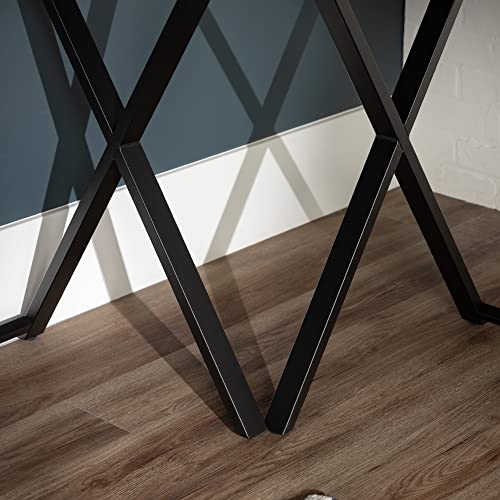Walker Edison Wright Modern Glass Top Corner Gaming Desk #TOP3