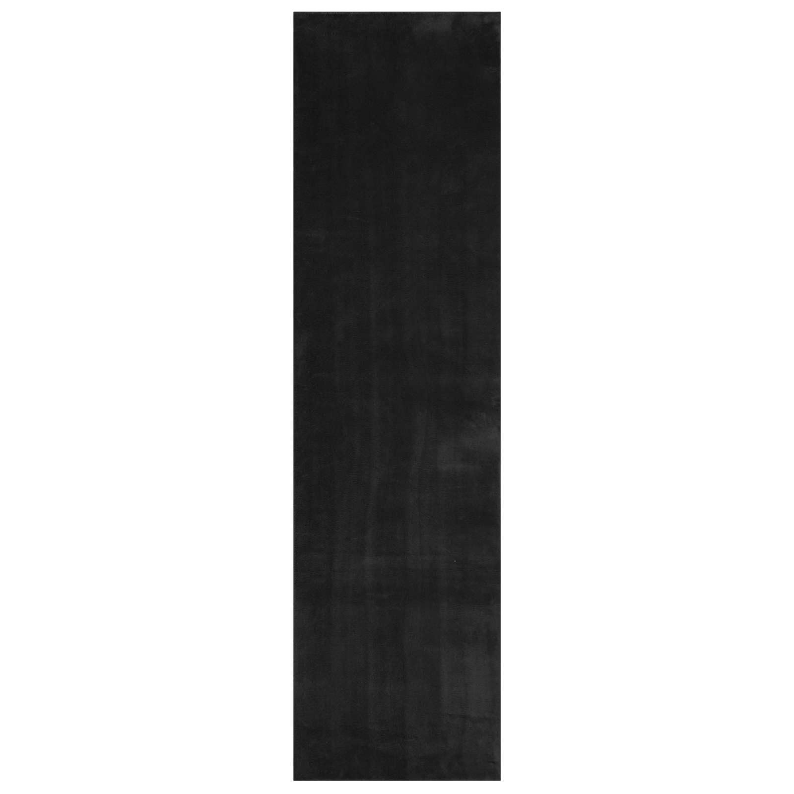 vidaXL Medium Pile Soft and Washable Rug HUARTE Black 300 x 80 cm, Living Room Rug, Modern Design, Textured Polyester, Non-Slip, Washable, Versatile, Contemporary Home Decor — image 1