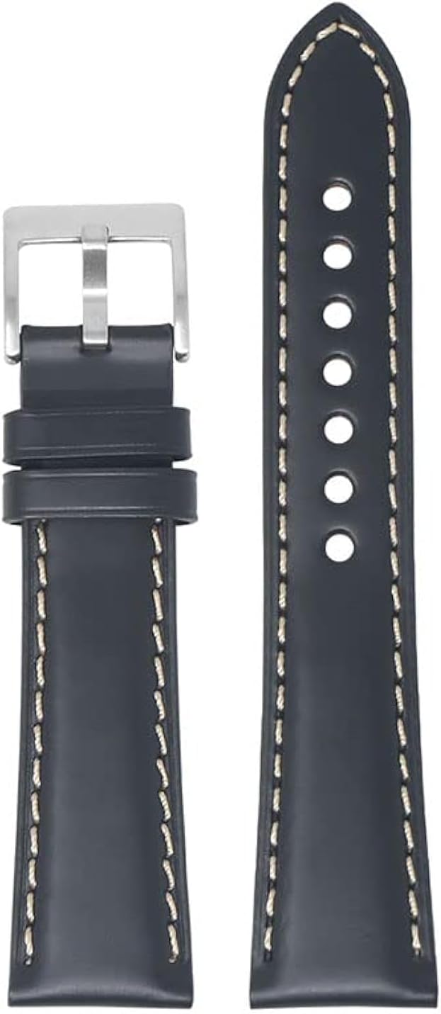 StrapsCo Vintage Padded Leather Quick Release Watch Band Strap - Choose Your Color/Length - 18mm 19mm 20mm 21mm 22mm