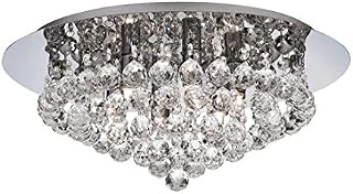Searchlight Hanna 6 Round Semi Flush Round Chandelier Light (3406-6CC, Chrome)
