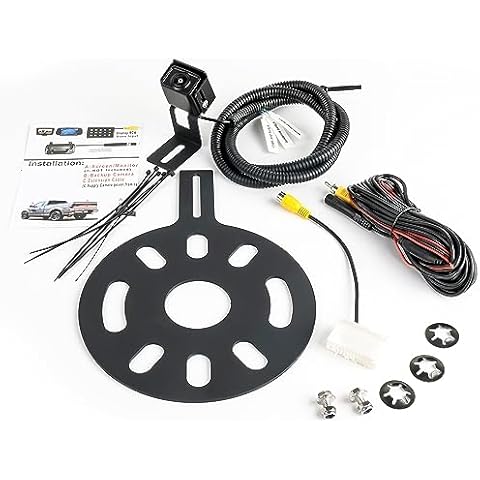 Ferding Backup Camera for Jeep Wrangler 2007-2017, Jeep Rear View Spare Tire Mount Reverse Camera, Adjustable Wide Angle Waterproof Aftermarket Camera Removable Guidelines with Extension Coble 20FT Cover