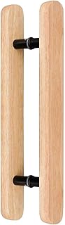 Wood Glass Door Handle 16in,Sauna Room Handle Double Sided Push Pull Door Handles,H Shape Wooden Sliding Barn Door Handle,Indoor Outdoor Commercial Push Handle Set