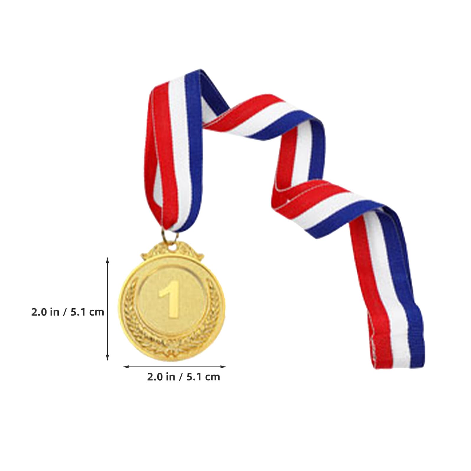 BESTonZON 15 Pezzi Medaglie d Oro in Lega con Nastro per Premi Sportivi Numerati per Gare Scolastiche Medaglie Resistenti per Corsa e Competizioni Giovanili