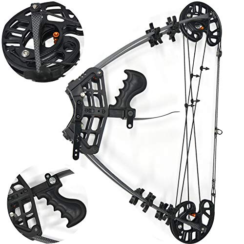 ZSHJG Bogenschießen Compound Bogen Kit Compoundbogen für die Jagd 50 lbs Jagd Stahlkugel Verbundbögen Mehrzweck Compoundbogen für das Jagdschießen (Schwarz)