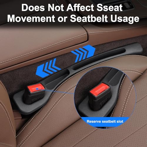Image of XSKY Universal 2Pcs Car Seat Gap Filler Organizer | EVA Car Gap Pad with Buckle Base Fills Space Between Seat & Console | Car Phone Holder Gap Blocker for Cars, SUVs & Trucks Car Interior Accessories