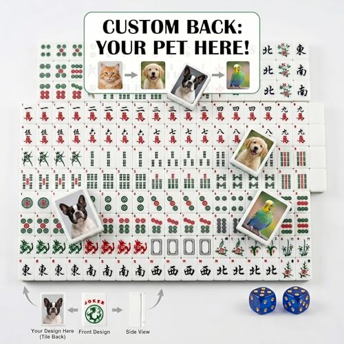 Juego de fichas American Mahjong personalizado 166 piezas miniatura 4