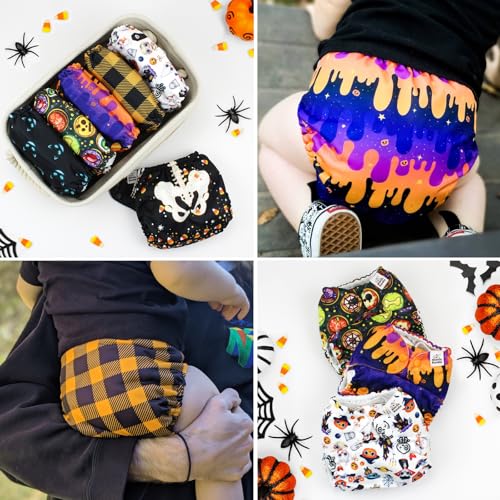 Image of Mama Koala 1.0 Cloth Diapers for Babies, 6 Pack Pocket Shell Only (NO Inserts) - One Size Washable and Reusable Pocket Diapers for Newborns and Toddlers - 160005