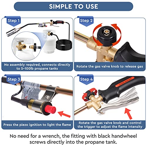 Propane Torch Weed Burner,Blow Torch,Heavy Duty,High Output 1,200,000