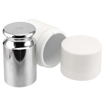 2 Pack Calibration Weights, 2 KG High Precision Grade Scale Calibration Weight for Digital Scale, M1 Calibration Weights with Chrome Finish, Precision Steel, Silver