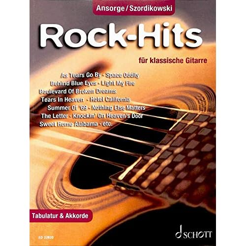 Rock-Hits ED22820 9783795712471 - Juego de 25 canciones para guitarra acústica (con pastillas)