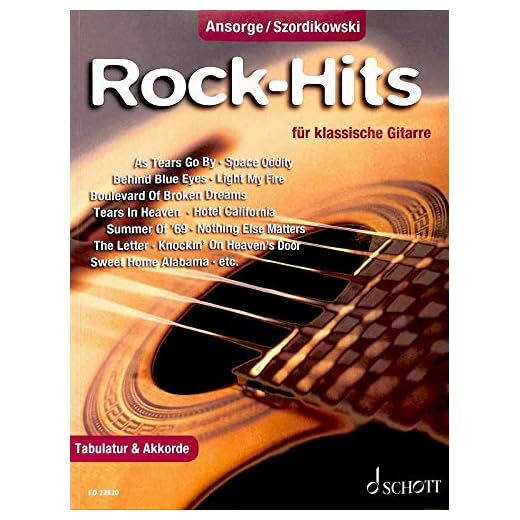 Rock-Hits ED22820 9783795712471 - Juego de 25 canciones para guitarra acústica (con pastillas)