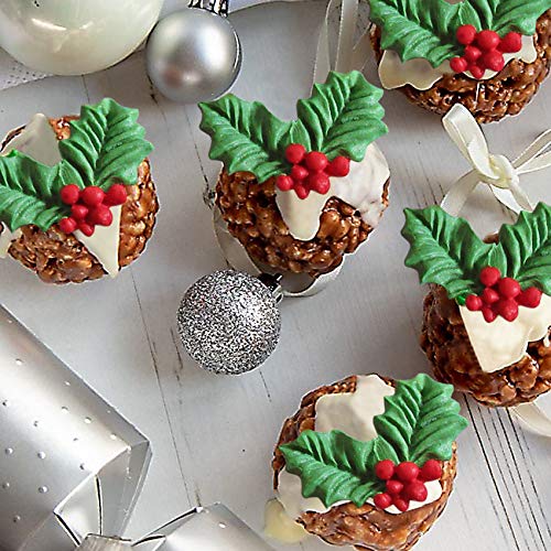 2 Pcs Christmas Holly Leaves Silicone Mold Leaf Shaped Fondant Mold Chocolate Dessert Molds For Baking Chocolate Candy Sugar Cake Decorations Polymer Clay, Wax, Diy Sugar Crafts #TOP2