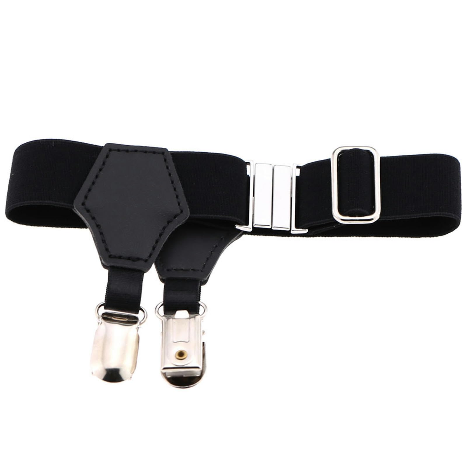 Lot 2 Jarretières Cœur Punk Noir – Porte-Jarretelles Réglable Avec Boucle & Clips Antidérapants