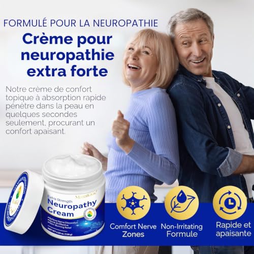 Crème Soulagement Neuropathie 120g, Gel Anti Douleur Nerf, Soulage Engourdissement Picotements Brûlures, Arnica Vitamine B6 Aloe Vera,Crème Apaisante Musculaire & Nerf,Absorption Rapide,Effet Immédiat – vue 2