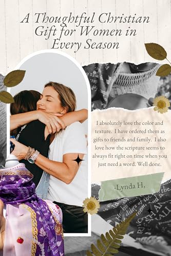 Proverbs 31 Prayer Scarf for Women | Soft Modal Wrap 27"x79" | Prayer Shawl with Bible Verses | Christian Gift for Her3