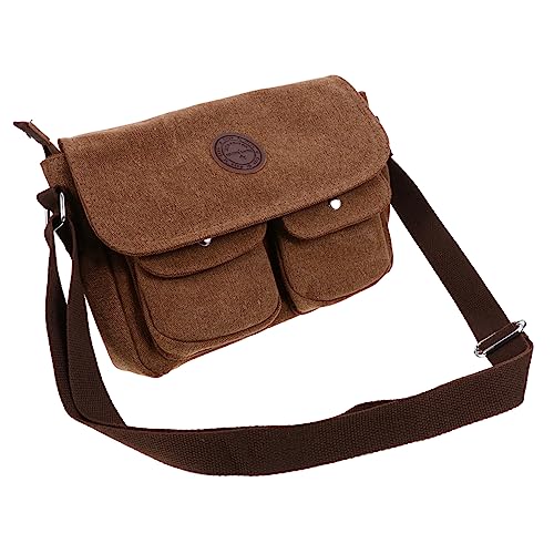 Sacs à bandoulière hommes cartable noir à la mode grand rangement de voyage en toile