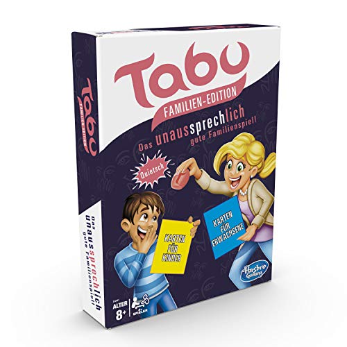 Hasbro Tabu Familien Edition, mit Karten für Kinder und Erwachsene, Familienspiel – Bild 5