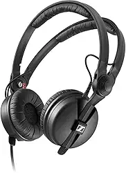 Sennheiser Pro Audio Fones de ouvido intra-auriculares profissionais HD 25 para DJ, preto