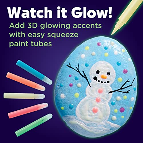Creativity for Kids Glow in the Dark Rock Painting Kit - Painting Rocks Kids Craft, Arts and Crafts
