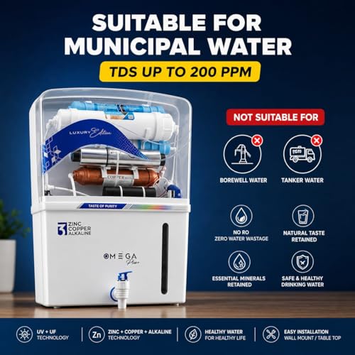 Image of Aqua RO+UV+TDS Controller Water Purifier for Home and Office, 12 Litre Storage, with Filter Includes Full Installation Kit and Pre Filter