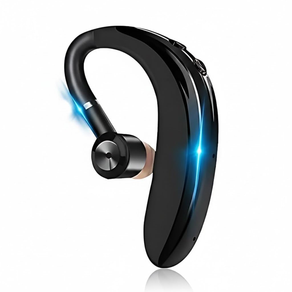 Drumstone 𝟏𝟓 𝐘𝐞𝐚𝐫𝐬 𝐆𝐮𝐚𝐫𝐚𝐧𝐭𝐞𝐞 Wireless Bluetooth Earphone with Noise Isolation & Secure Ear-Hook – Hands-Free Headset for Calls, Music & Sports | Comfortable for All-Day Use