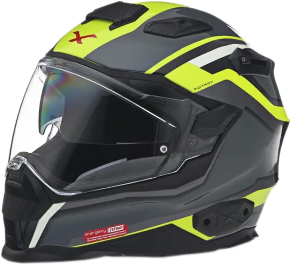 Motorcycle Nexx X.WST 2 Motrox Helmet Titanium Yellow S