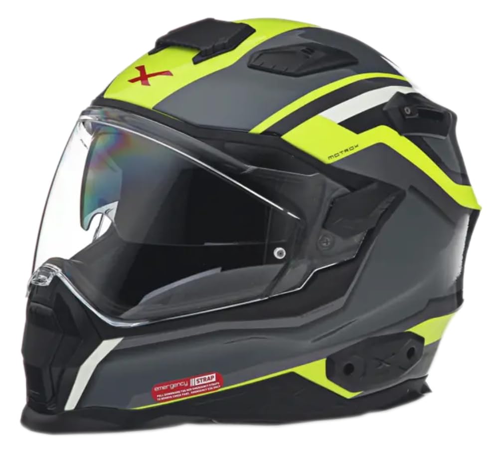 Motorcycle Nexx X.WST 2 Motrox Helmet Titanium Yellow S