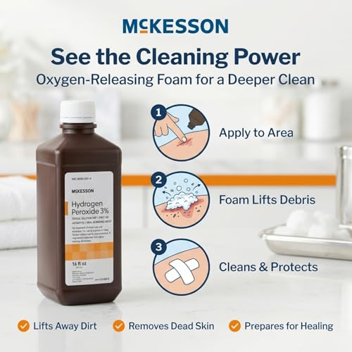 McKesson Hydrogen Peroxide 3%, Topical Solution USP, 16 oz, 1 ct - image 4