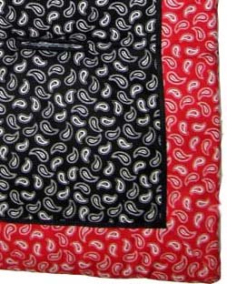 Miniatura 2 de Forro para cochecito de cachemira negro y rojo, fabricado en Estados Unidos