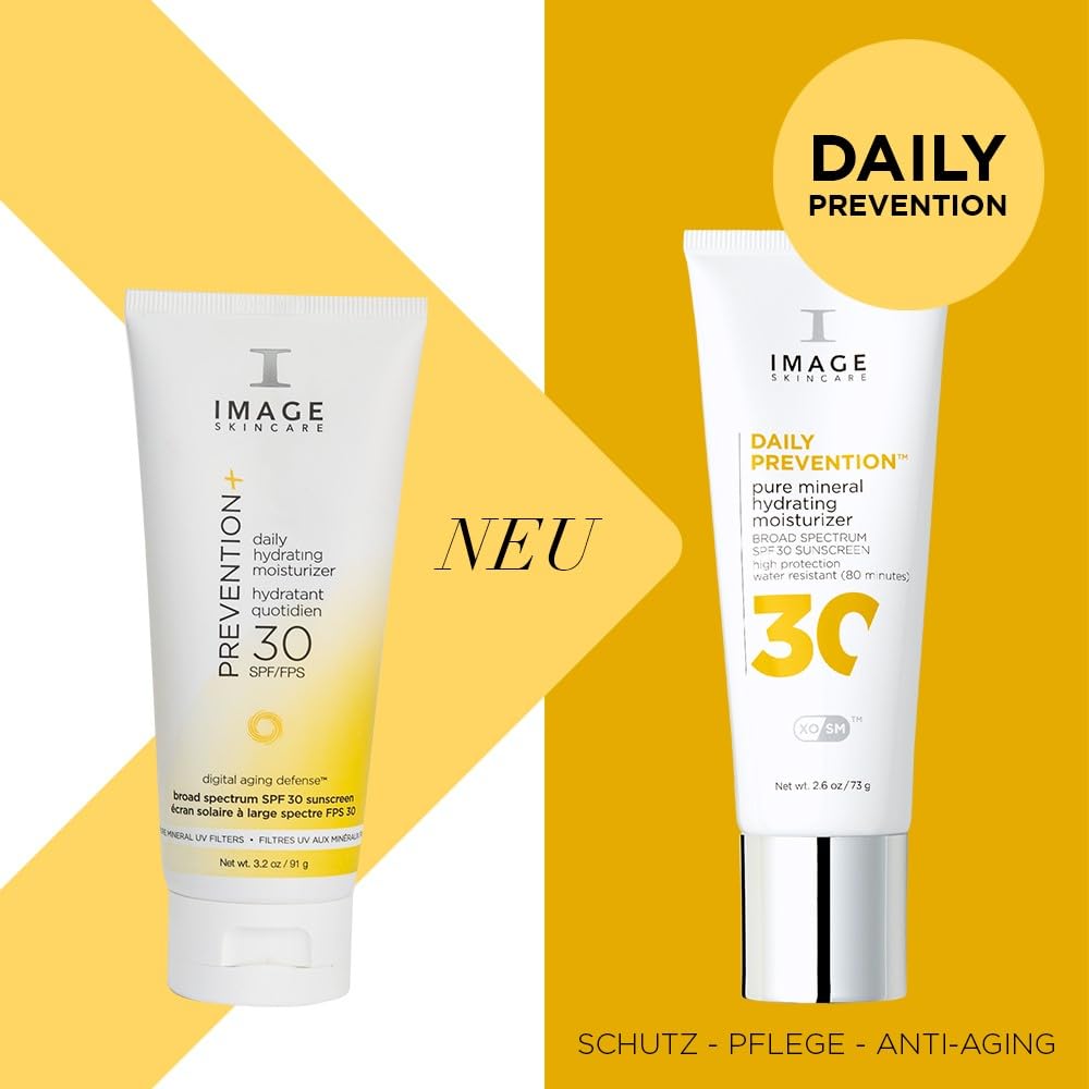 Image Skincare - Daily Prevention Pure Mineral Hydrating Moisturizer SPF 30-73g – Sonnenschutz - Leichte Tagescreme mit Hyaluronsäure & Ectoin für strahlende Haut