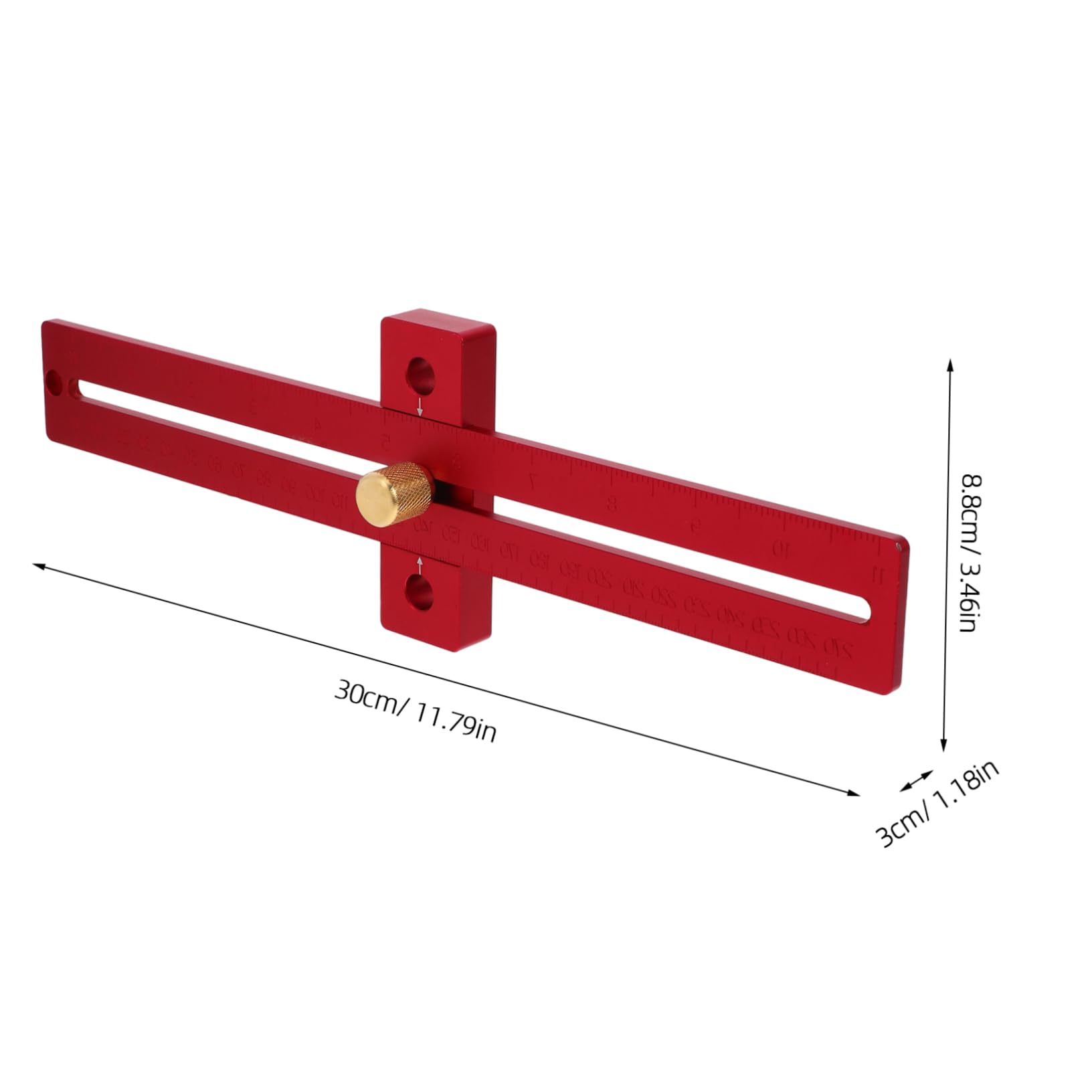 IWOWHERO Adjustable Positioning Ruler Durable Measuring Tool for Woodworking Easy to Read Scale Portable and Versatile for Carpenters Architects and Engineers