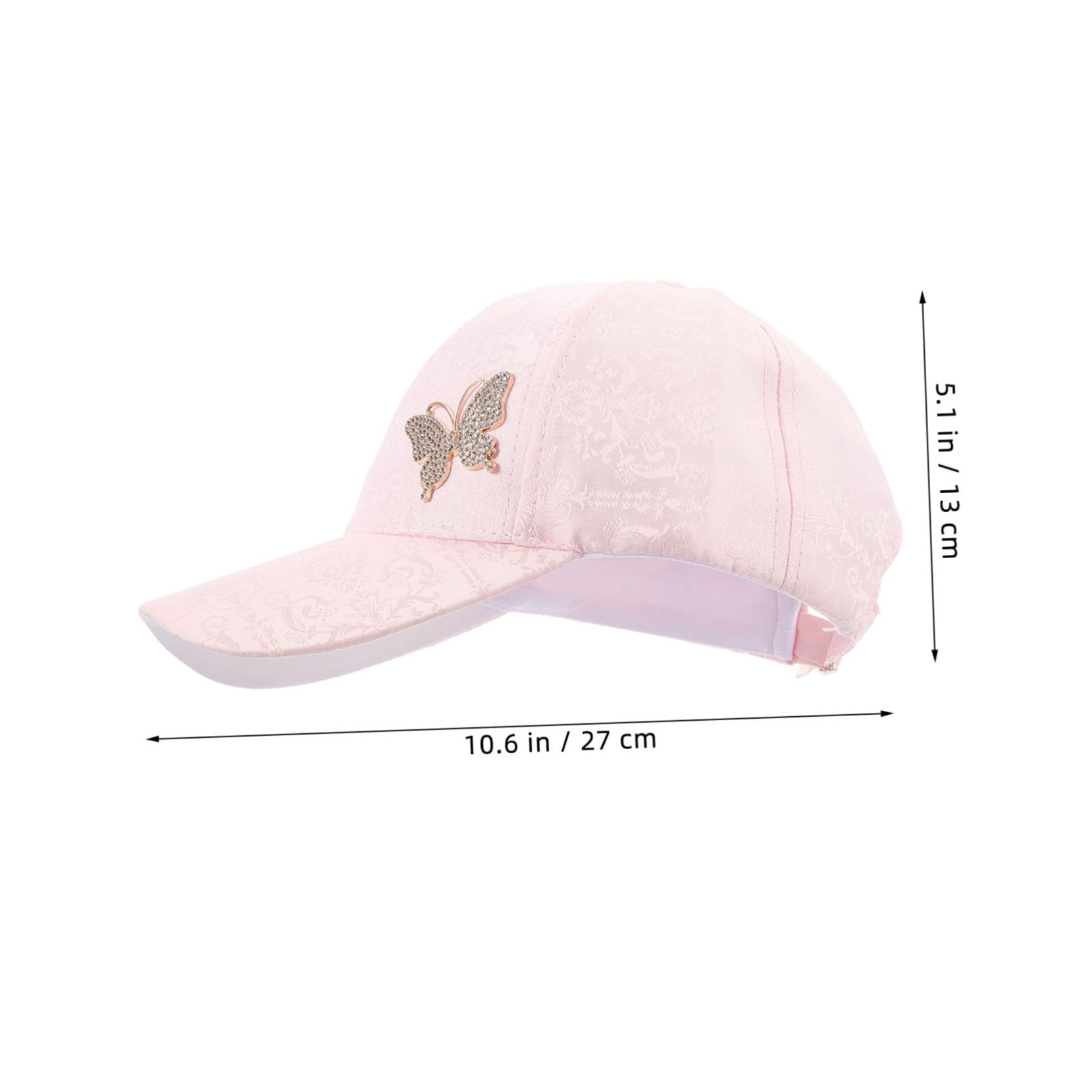 YSJNHX Czapka z daszkiem Rhinestone Butterfly dla dziewczynek do biegania turystyka letnia parasolka damska czapka z daszkiem